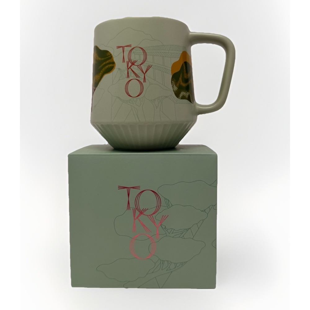 Starbucks Reserve Roastery Tokyo Microblend Pleated Mug Green 355ml New w/ Box